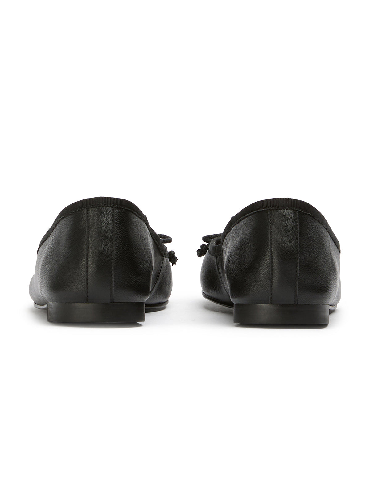 Round-Toe Chic Front Bow Slip-On Ballet Simple Flats - Black
