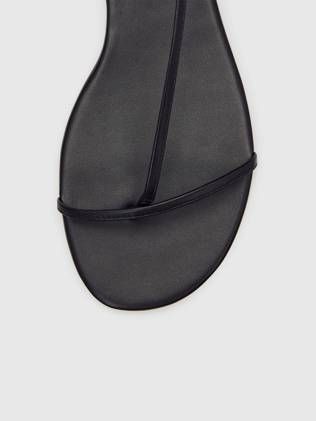 Black Square-Toe Back And Ankle Strap Flats Sandals