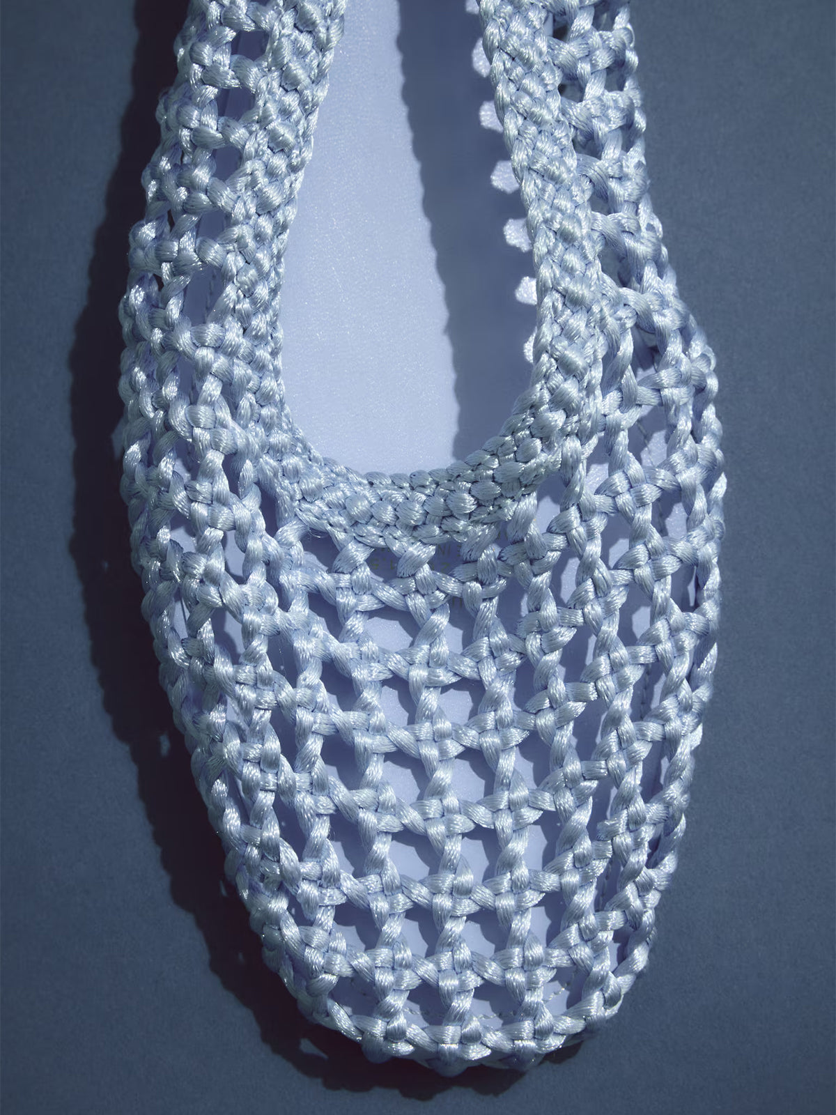 Blue Satin Woven Square-Toe Simple Slip-On Ballet Flats