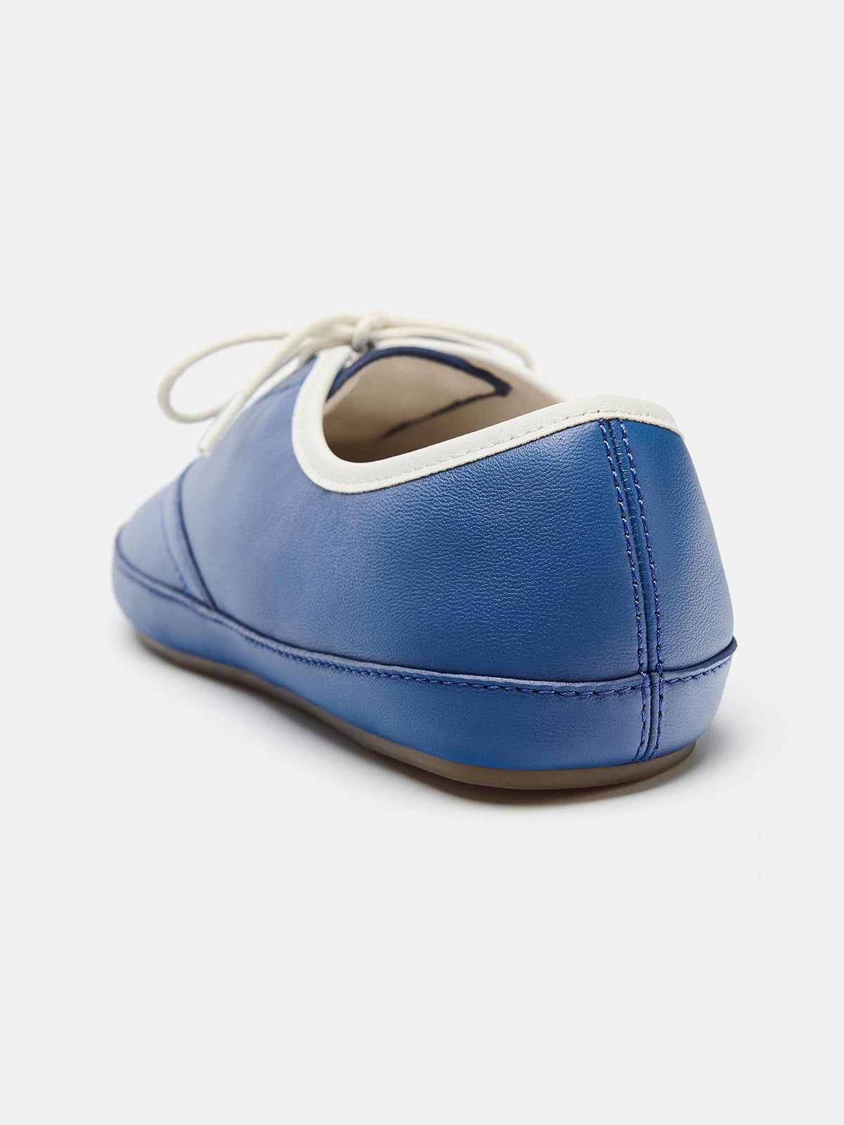 Navy Square-Toe Chic Lace-Up Slip-On Flats Sneakers