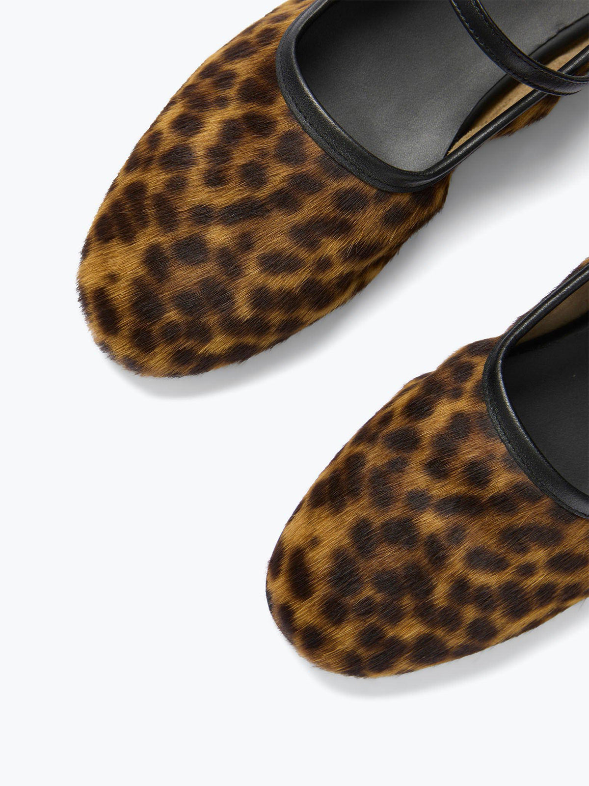 Chic Square-Toe Mary Jane Slip-On Ballet Flats - Leopard Pattern