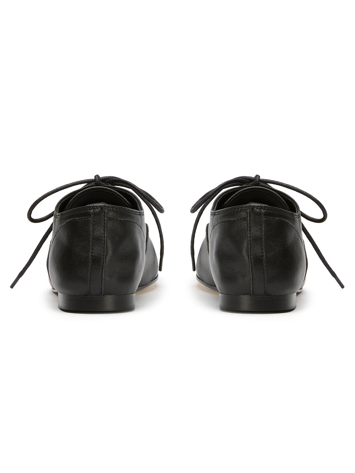 Black Round-Toe Chic Slip-On Lace-Up Sporty Flats
