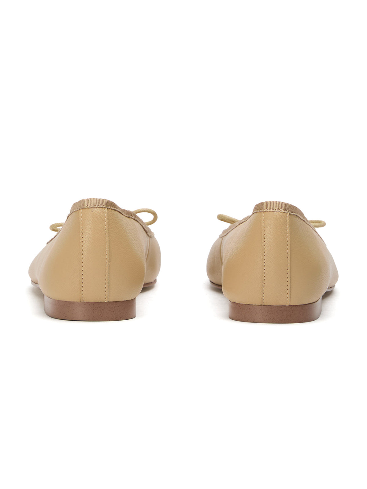 Round-Toe Chic Front Bow Slip-On Ballet Simple Flats - Sand
