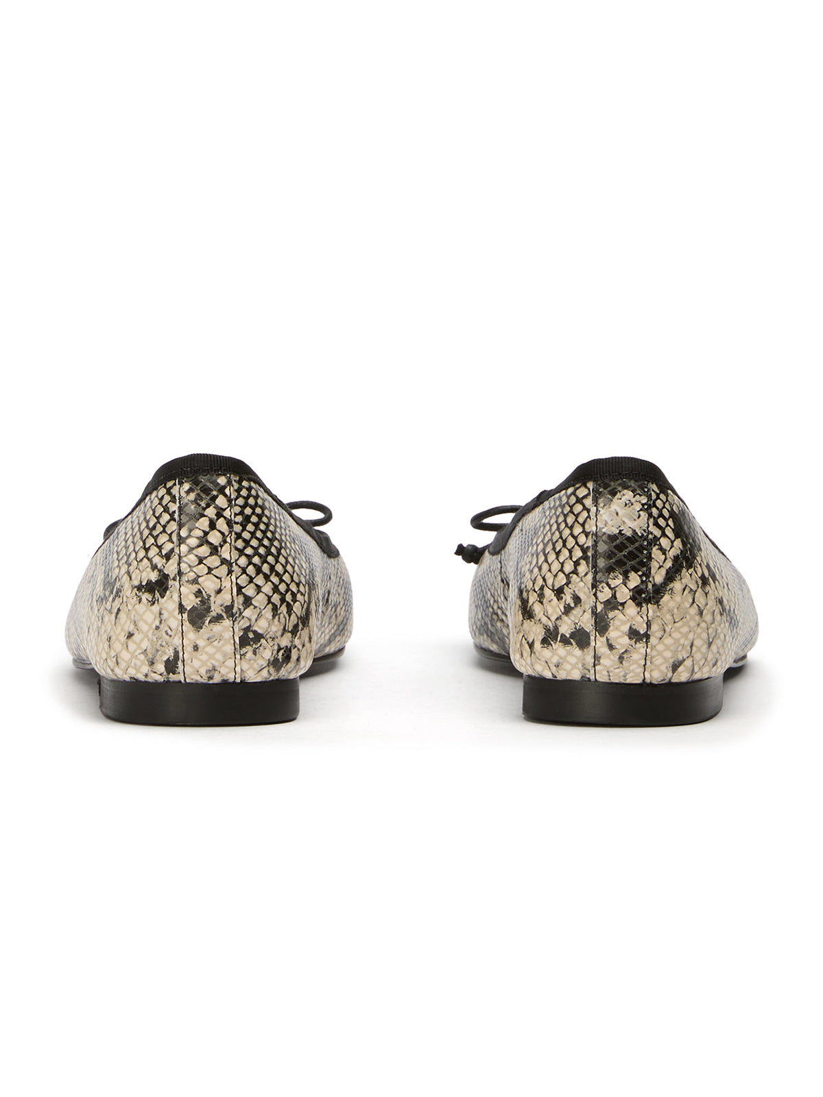 Round-Toe Chic Front Bow Slip-On Ballet Simple Flats - Snakeskin Pattern