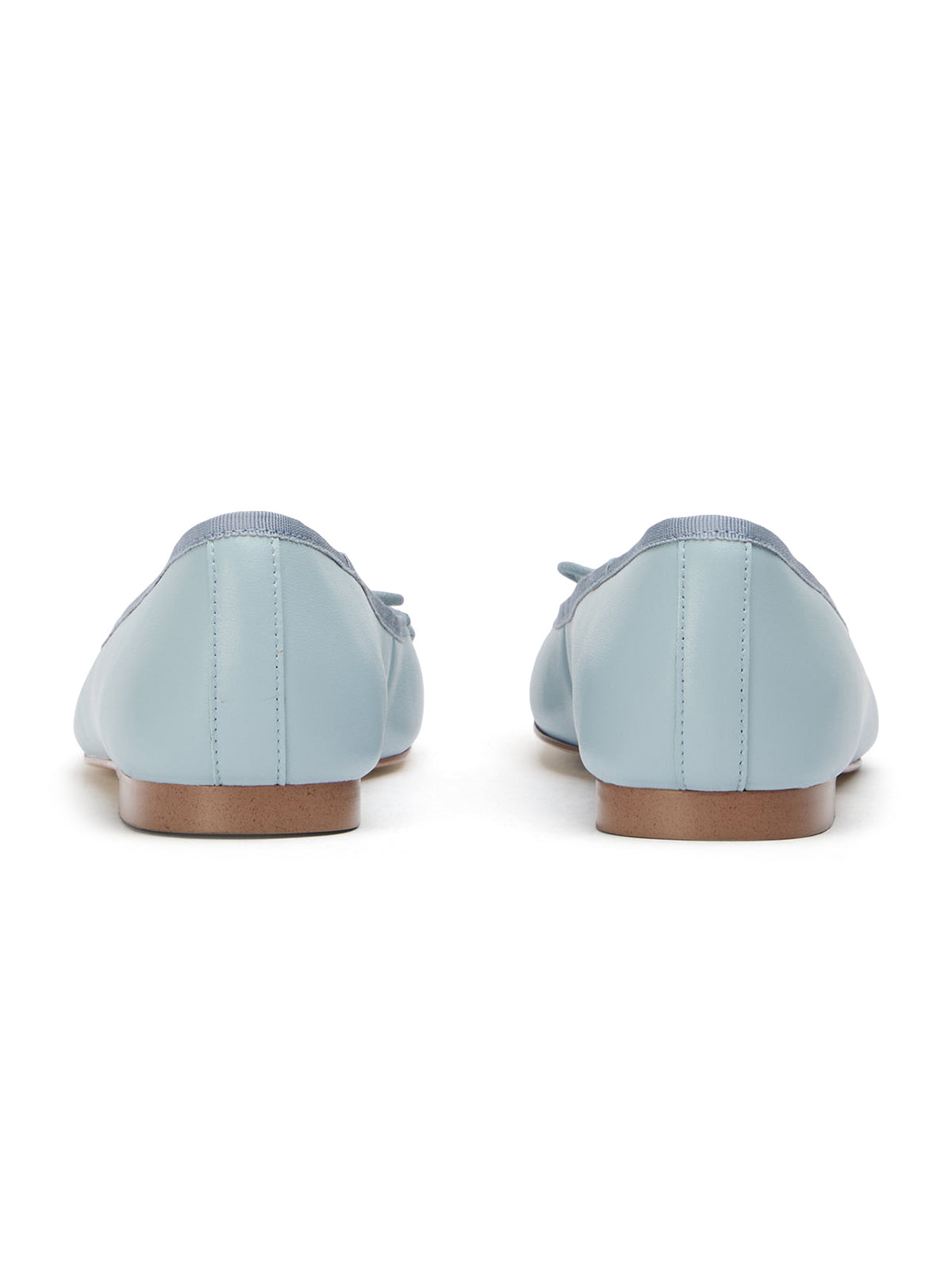 Round-Toe Chic Front Bow Slip-On Ballet Simple Flats - Sky Blue