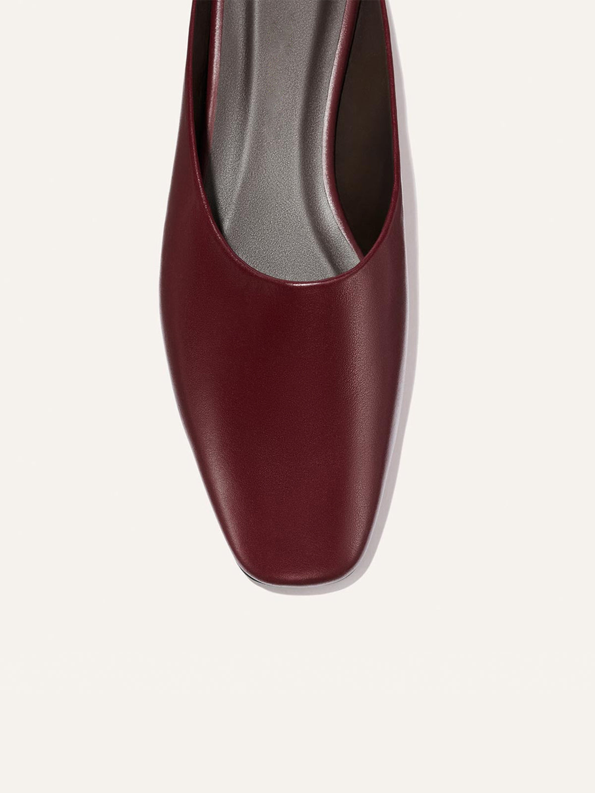 Backless Square-Toe Slip-On Chic Flats - Wine Red