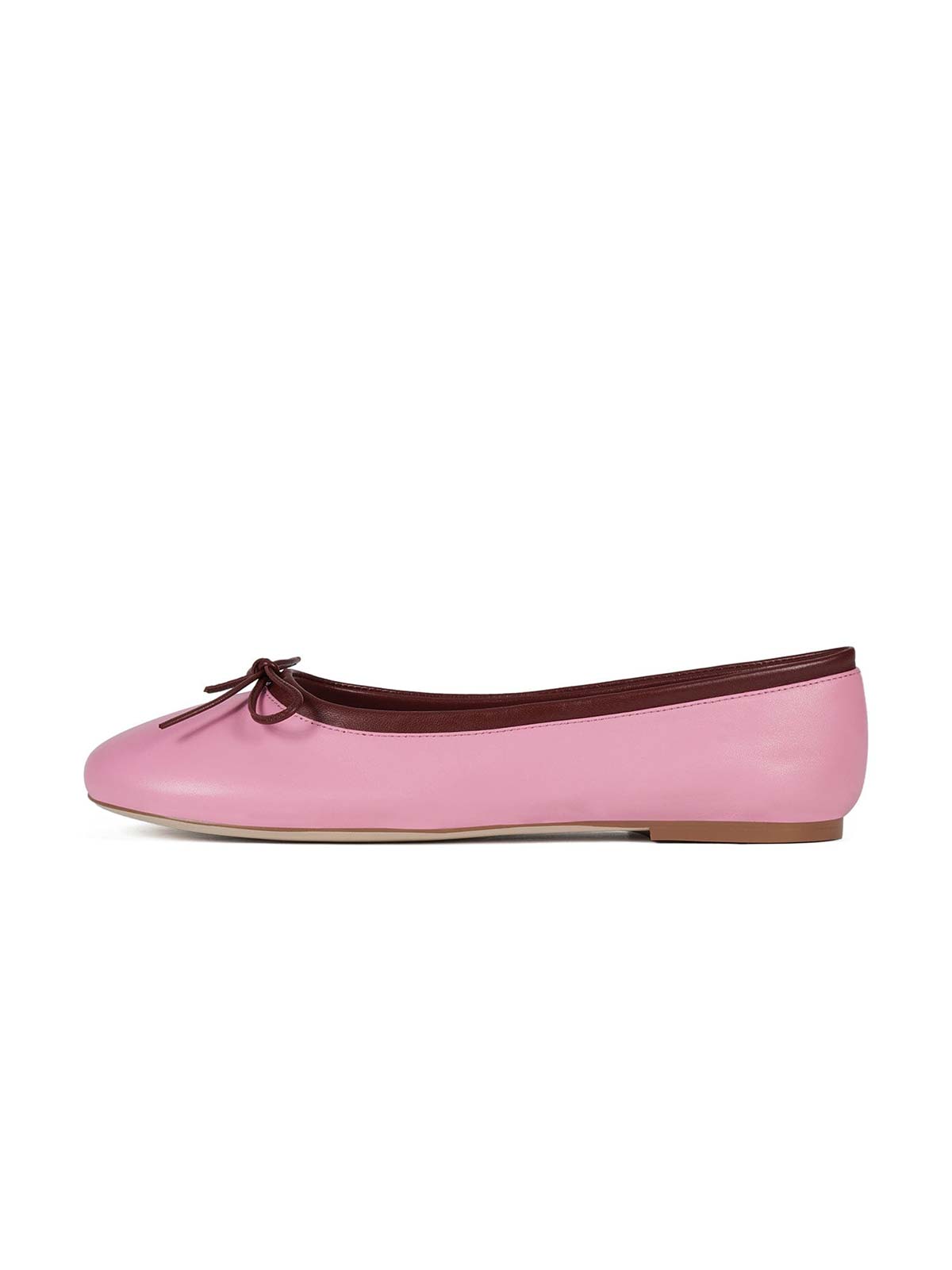 Chic Round-Toe Front Bow Slip-On Ballet Flats - Pink