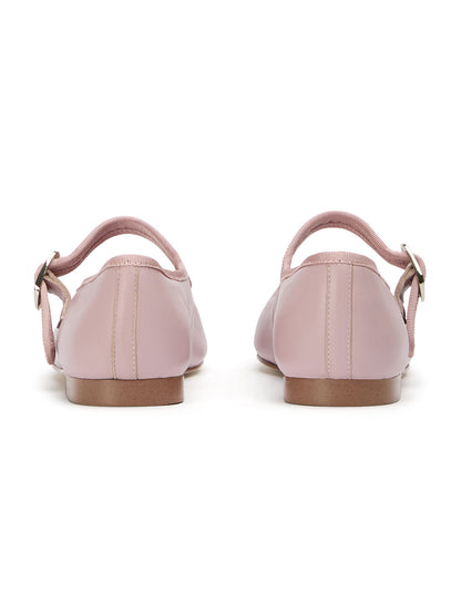 Pink Round-Toe Chic Mary Jane Slip-On Ballet Simple Flats