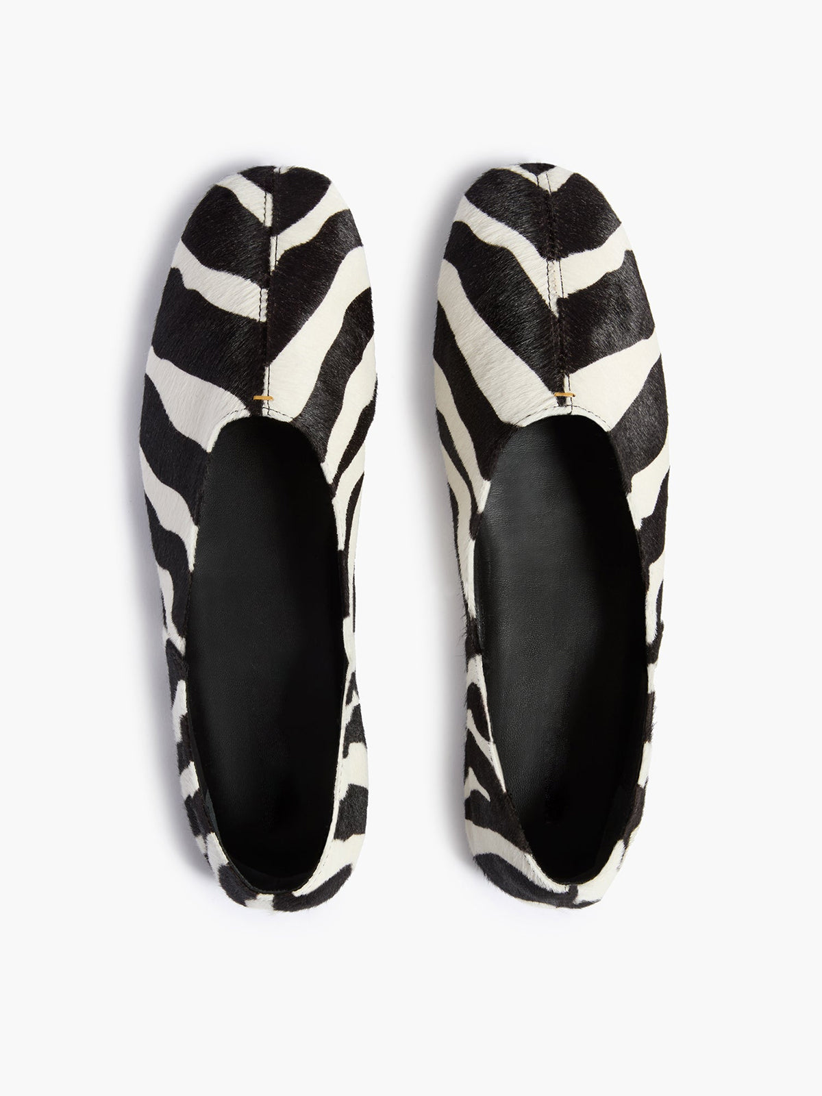 Slip-On Round-Toe Simple Ballet Flats - Zebra Pattern