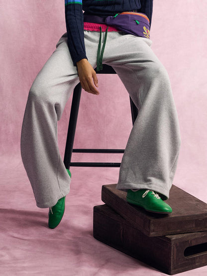 Green Square-Toe Chic Lace-Up Slip-On Flats Sneakers