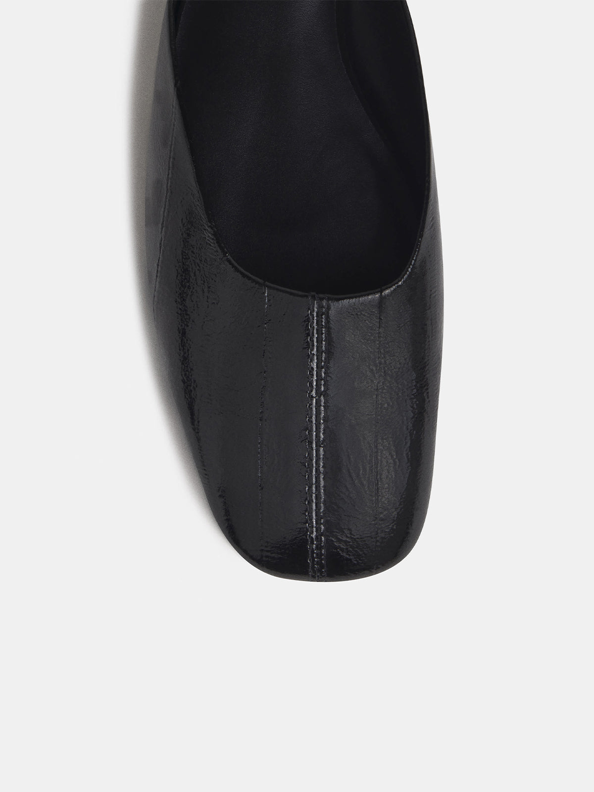 Black Eel Pattern Square-Toe Backless Slip-On Flat Mules