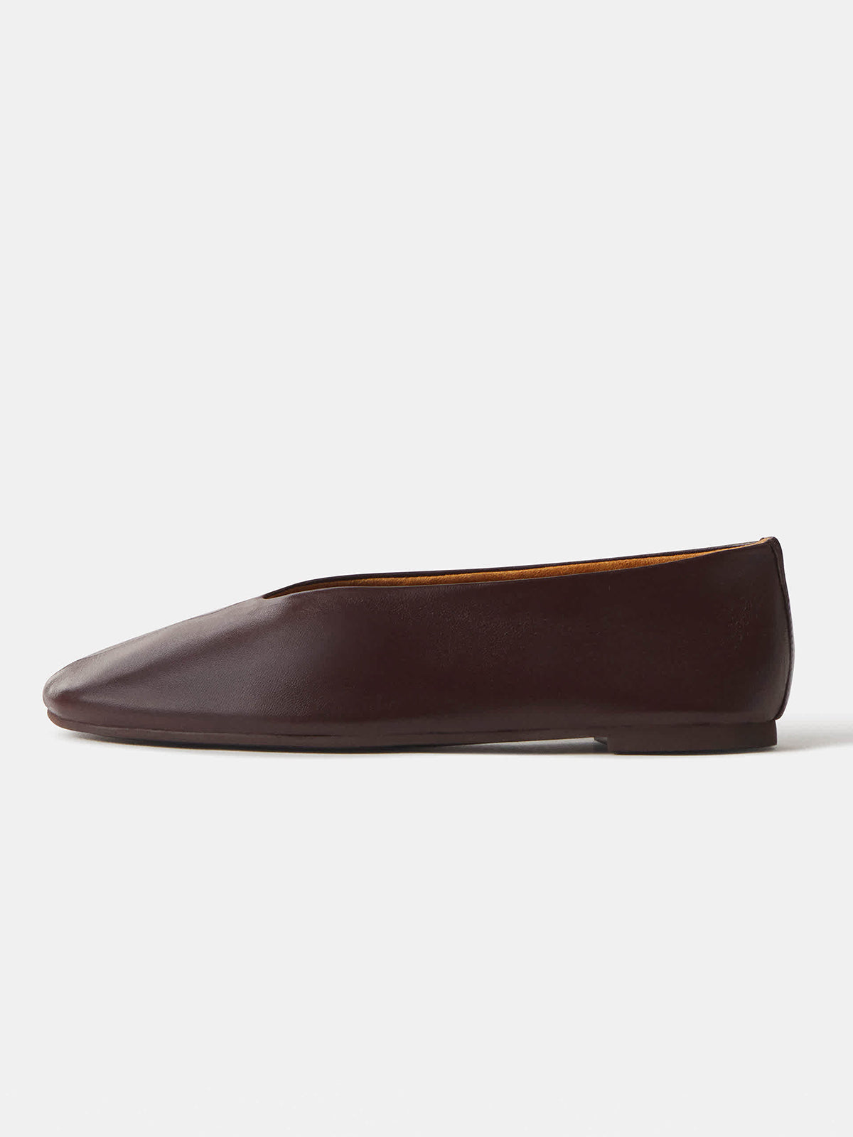 Chocolate Square-Toe Simple Ballet Chic Flats