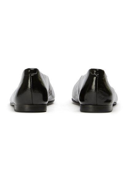 Black Round-Toe Chic Slip-On Ballet Simple Flats