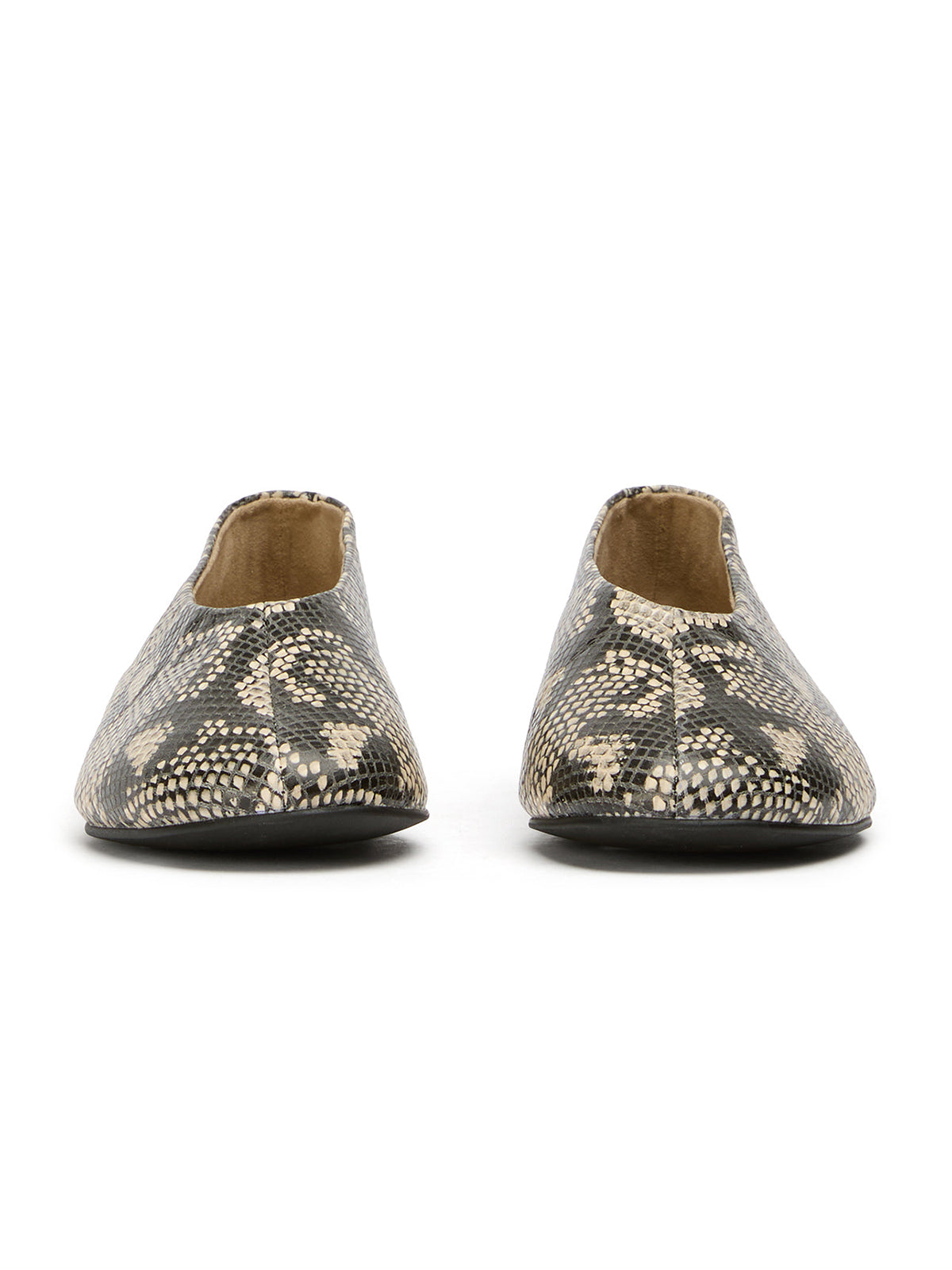 Round-Toe Chic Slip-On Ballet Simple Flats - Snakeskin Pattern
