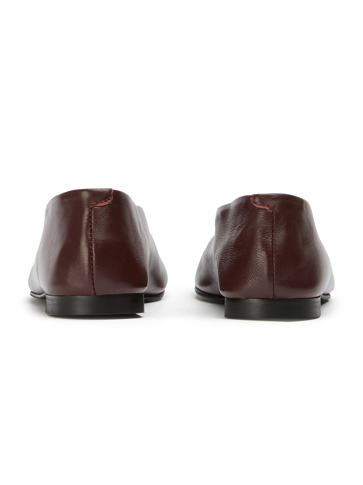 Round-Toe Chic Slip-On Ballet Simple Flats - Burgundy