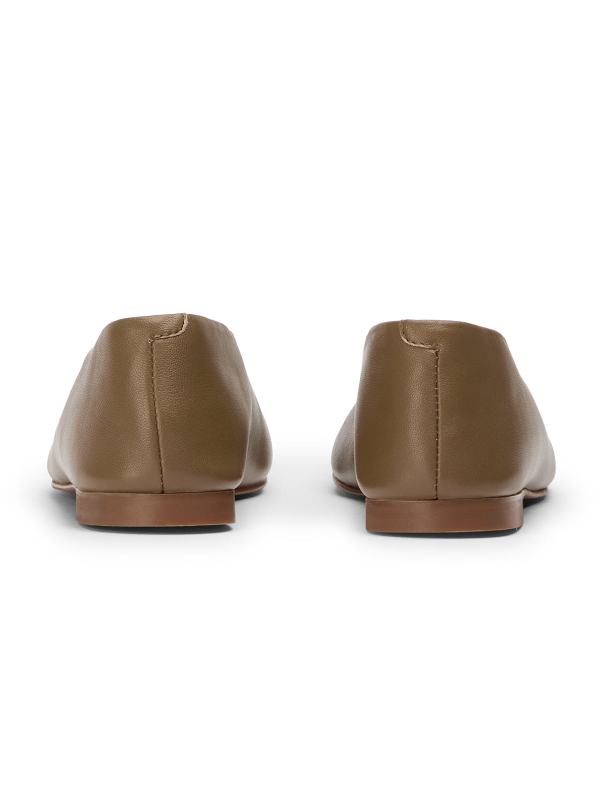 Round-Toe Chic Slip-On Ballet Simple Flats - Brown