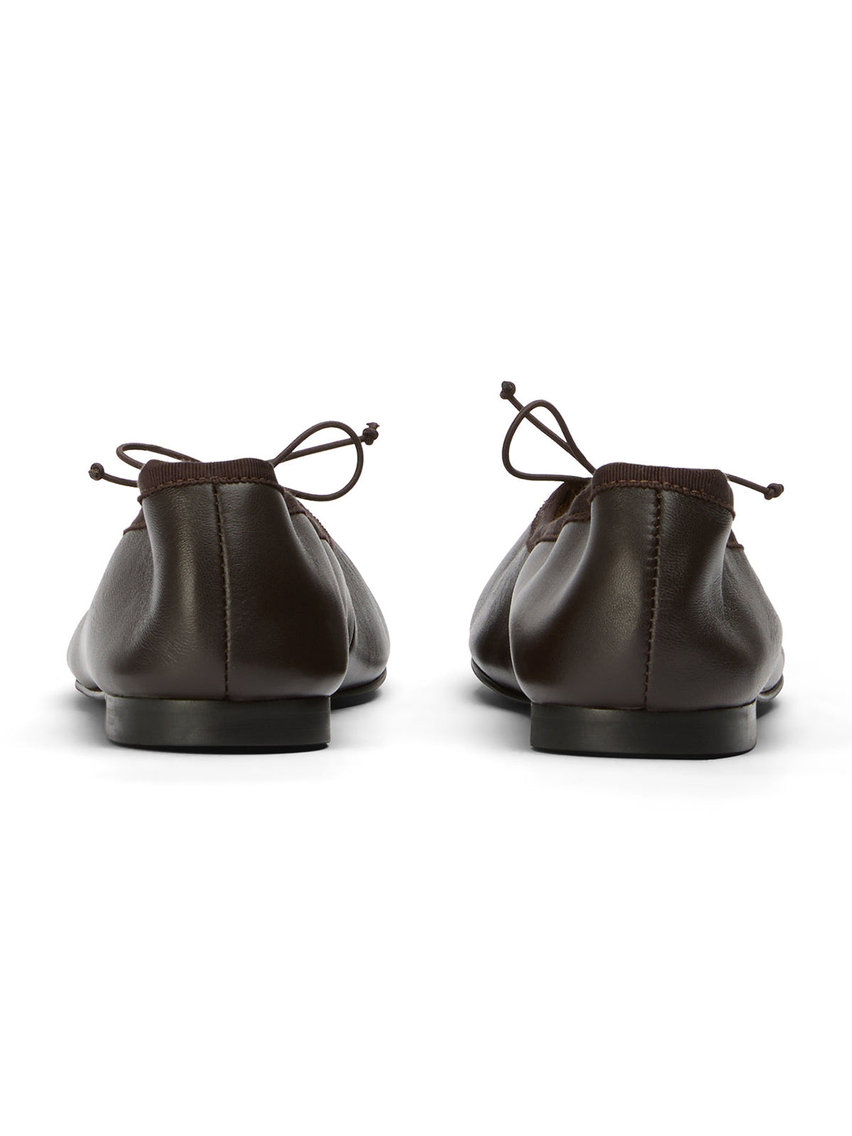 Chocolate Round-Toe Chic Front Bow Slip-On Ballet Simple Flats