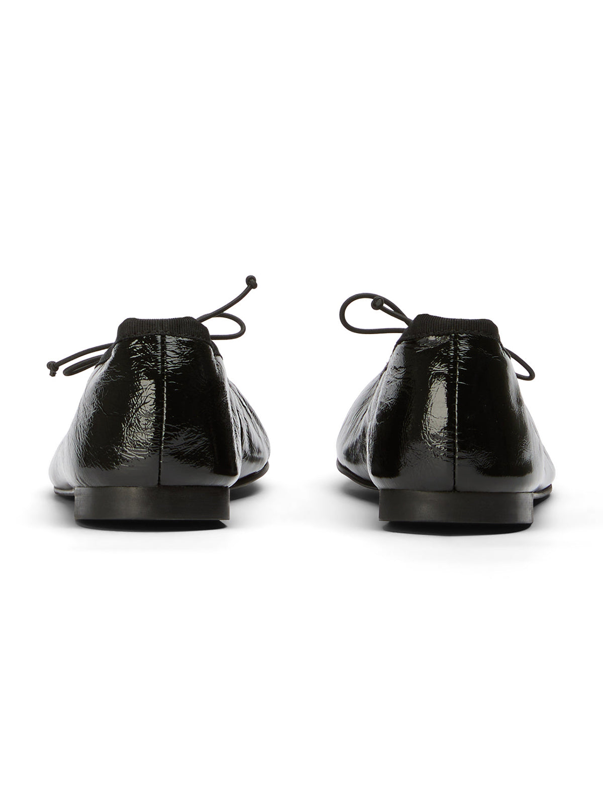 Black Round-Toe Chic Front Bow Slip-On Ballet Simple Flats