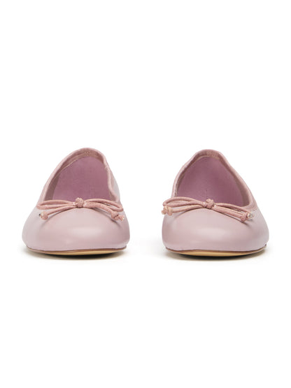 Round-Toe Chic Front Bow Slip-On Ballet Simple Flats - Pink