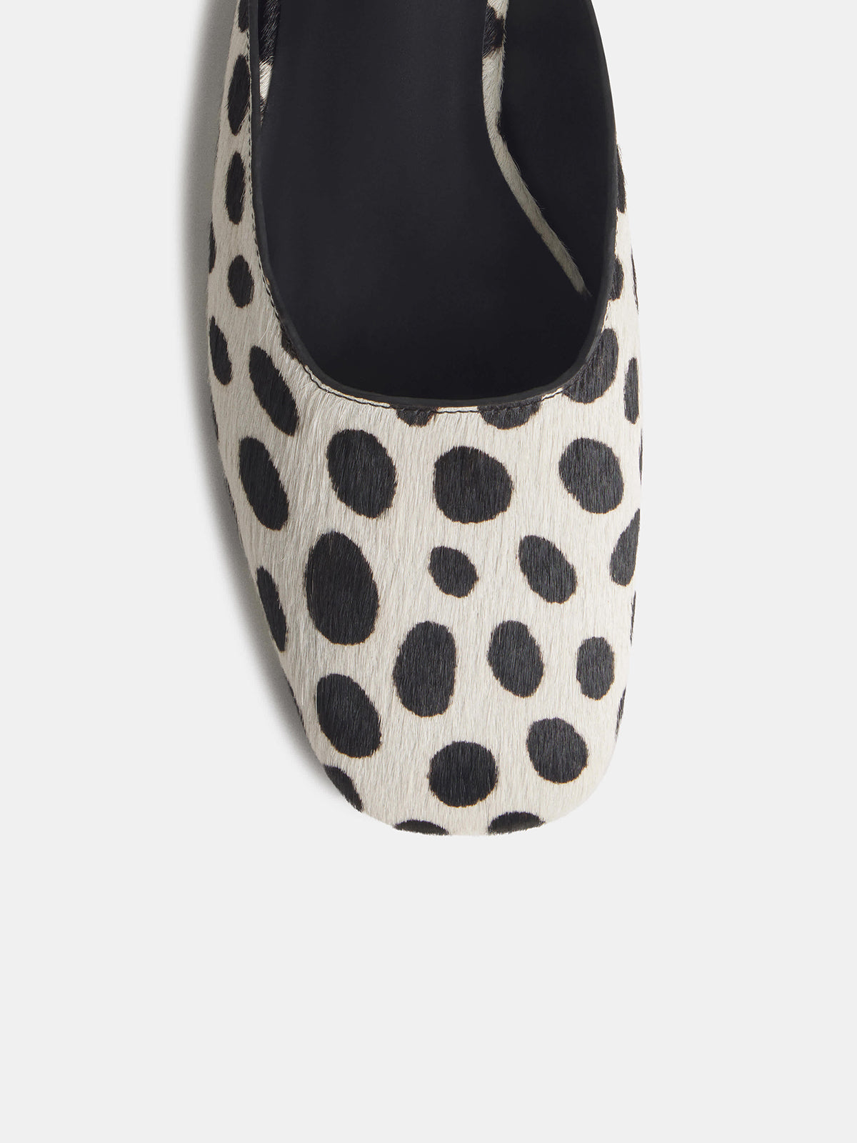 Cow Pattern Pony Hair Vegan Leather Square-Toe Backless Slip-On Flat Mules