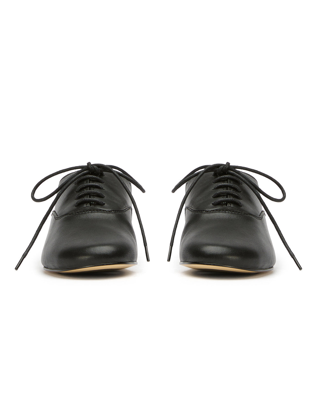 Black Round-Toe Chic Slip-On Lace-Up Sporty Flats