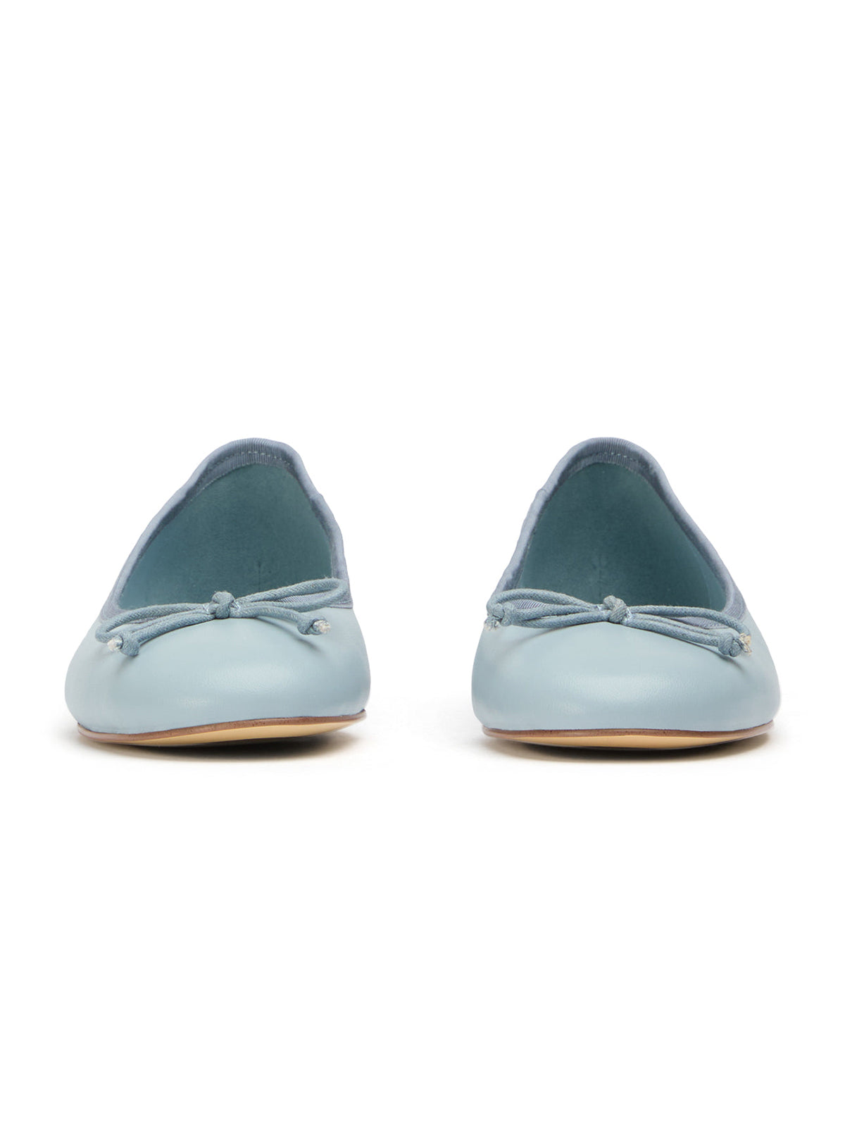 Round-Toe Chic Front Bow Slip-On Ballet Simple Flats - Sky Blue