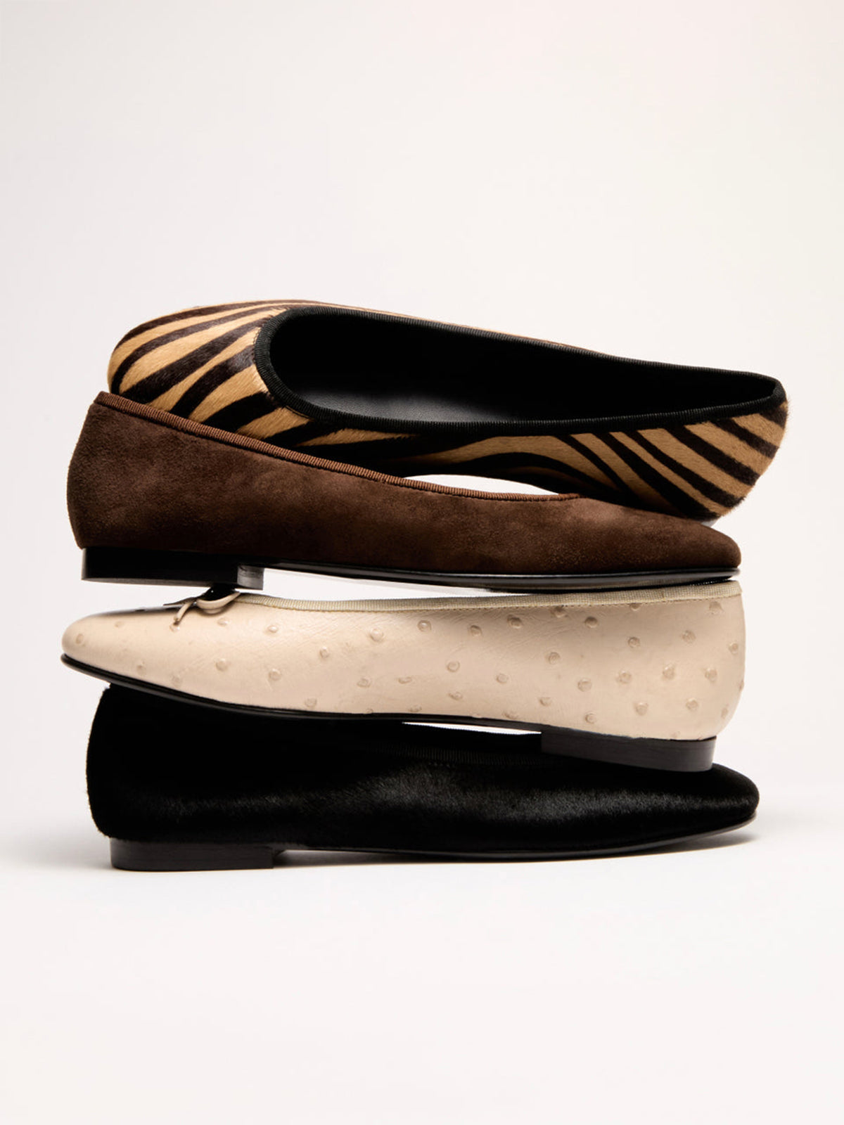 Slip-On Round-Toe Chic Simple Ballet Flats - Zebra Pattern