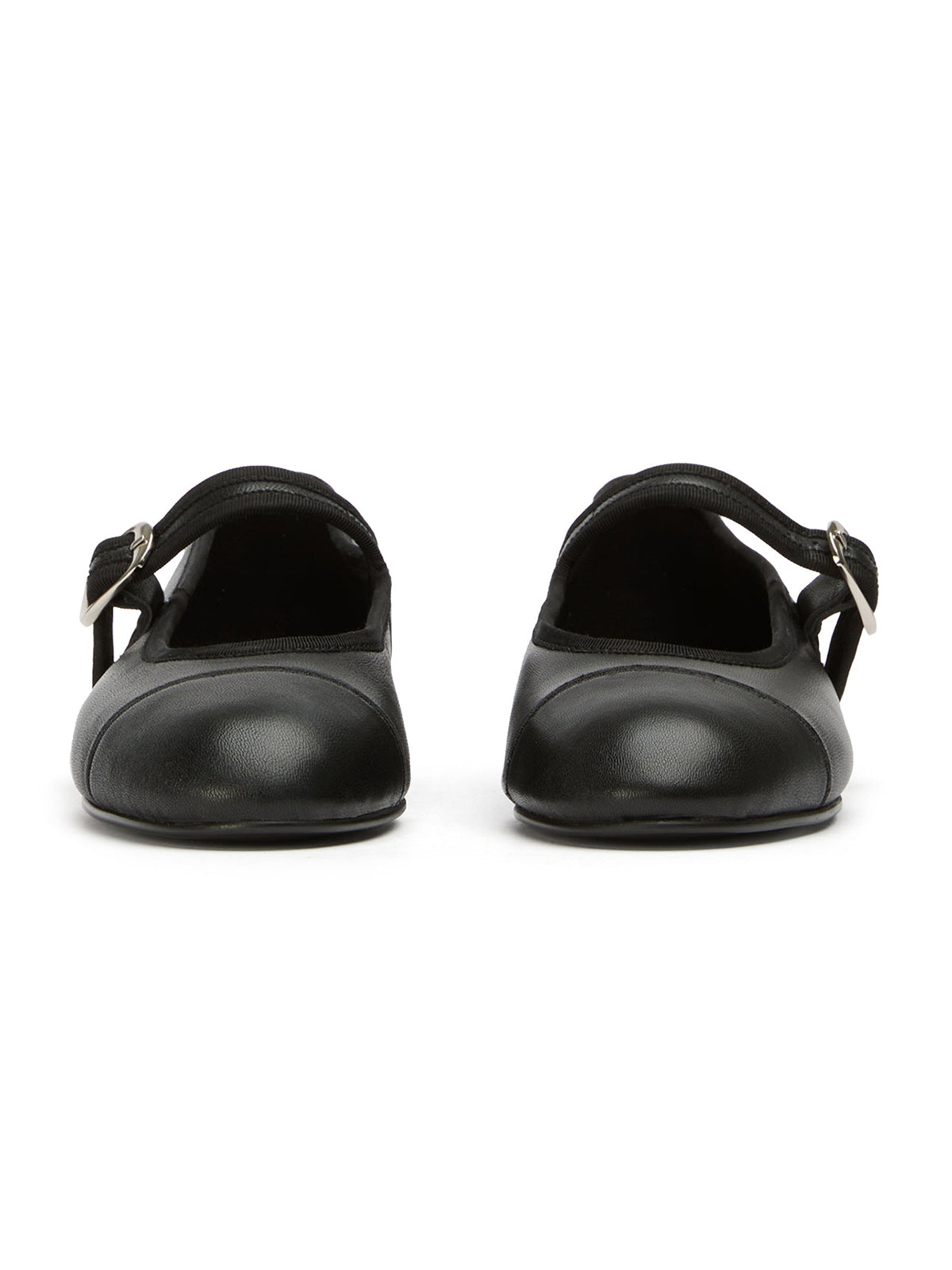 Black Round-Toe Chic Mary Jane Slip-On Ballet Simple Flats