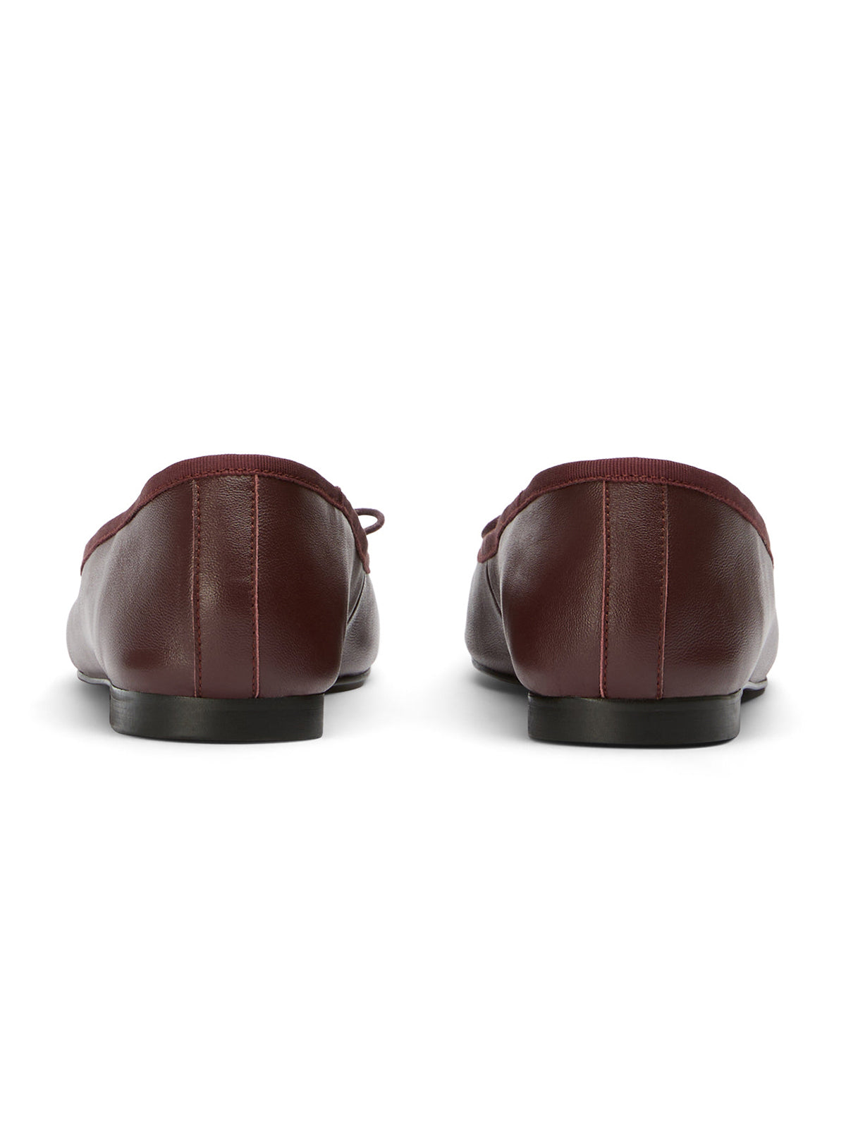 Round-Toe Chic Front Bow Slip-On Ballet Simple Flats - Burgundy
