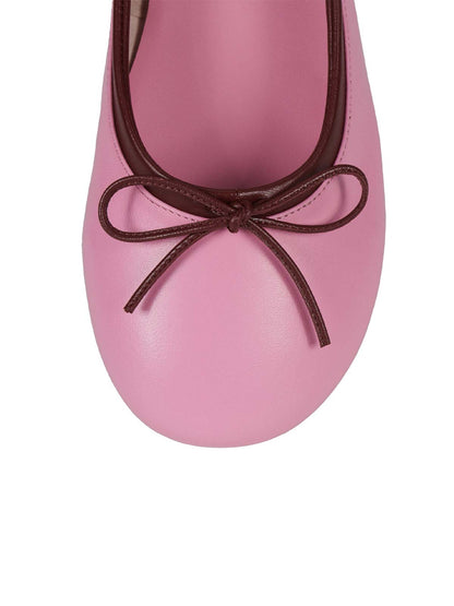 Chic Round-Toe Front Bow Slip-On Ballet Flats - Pink