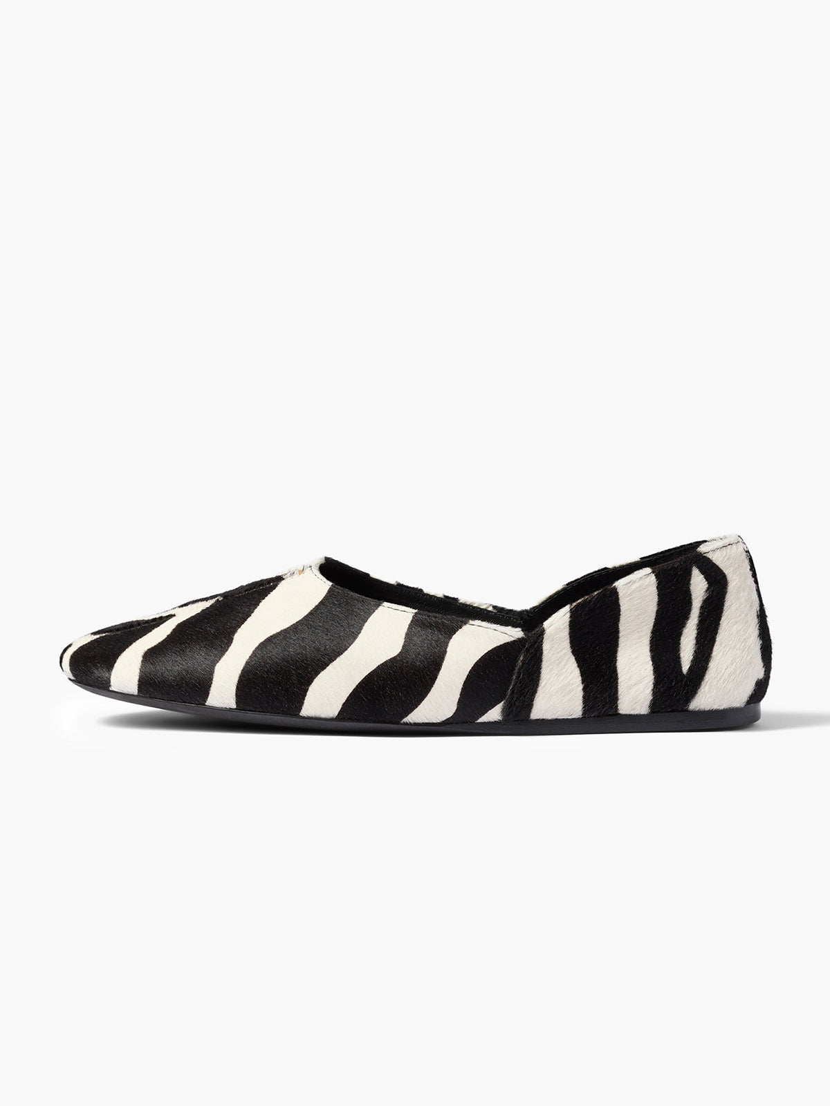 Slip-On Round-Toe Simple Ballet Flats - Zebra Pattern
