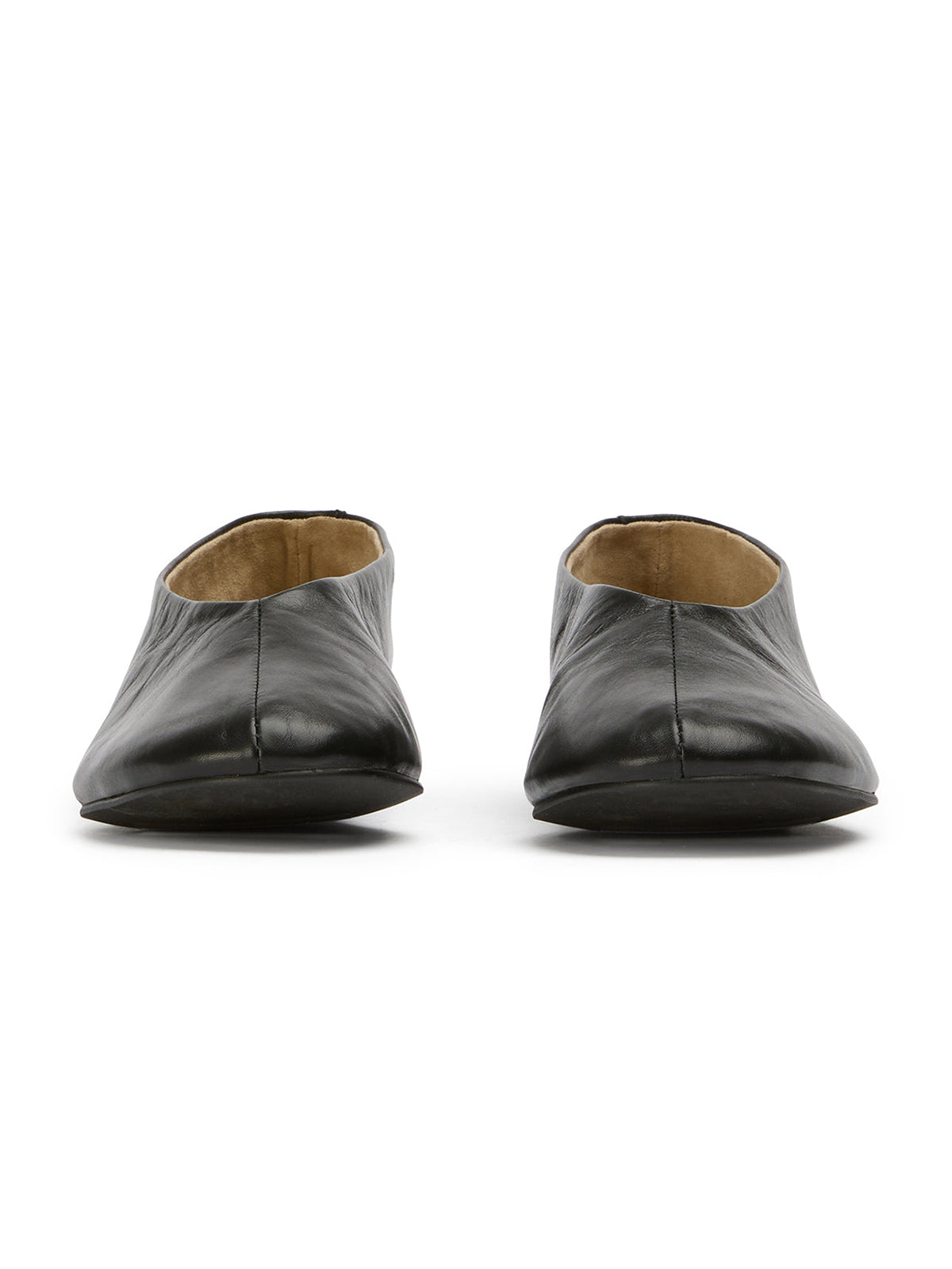 Round-Toe Chic Slip-On Ballet Simple Flats - Black
