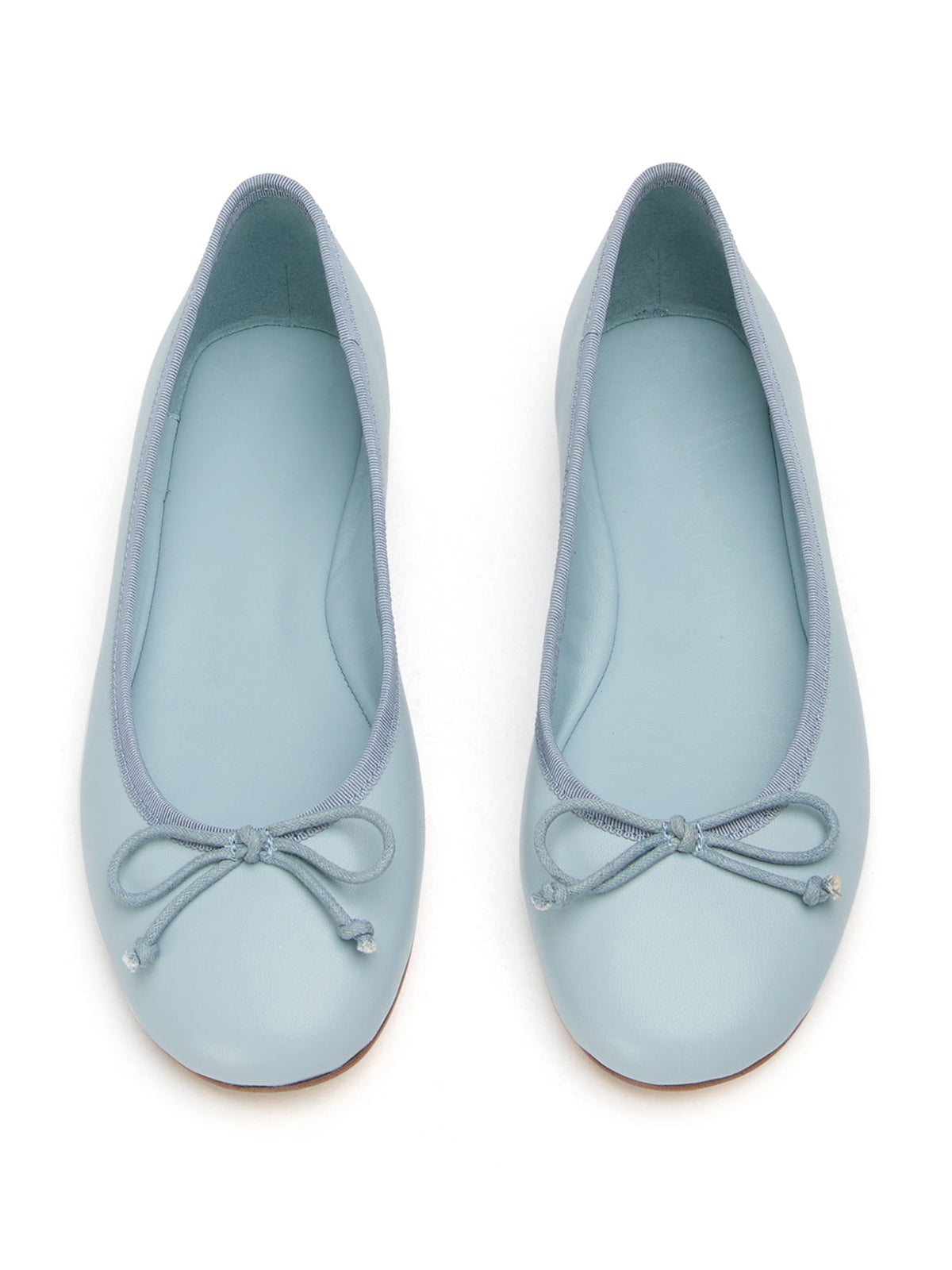 Round-Toe Chic Front Bow Slip-On Ballet Simple Flats - Sky Blue