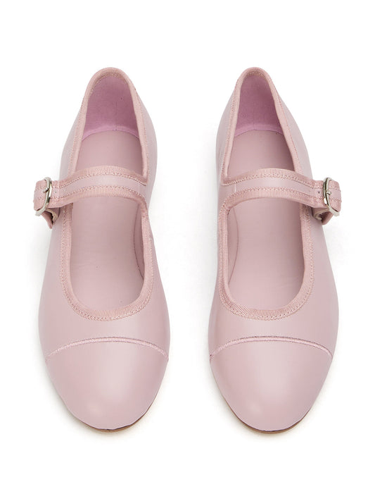 Pink Round-Toe Chic Mary Jane Slip-On Ballet Simple Flats