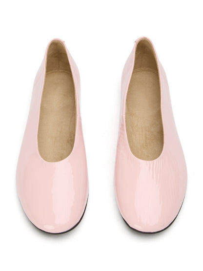 Pink Round-Toe Chic Slip-On Ballet Simple Flats