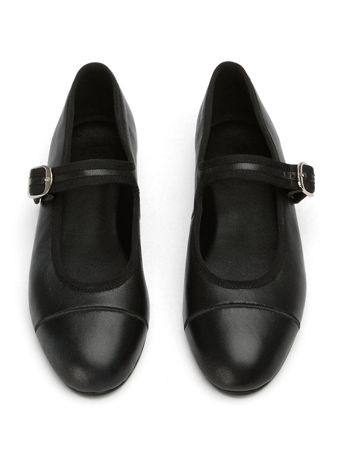 Black Round-Toe Chic Mary Jane Slip-On Ballet Simple Flats