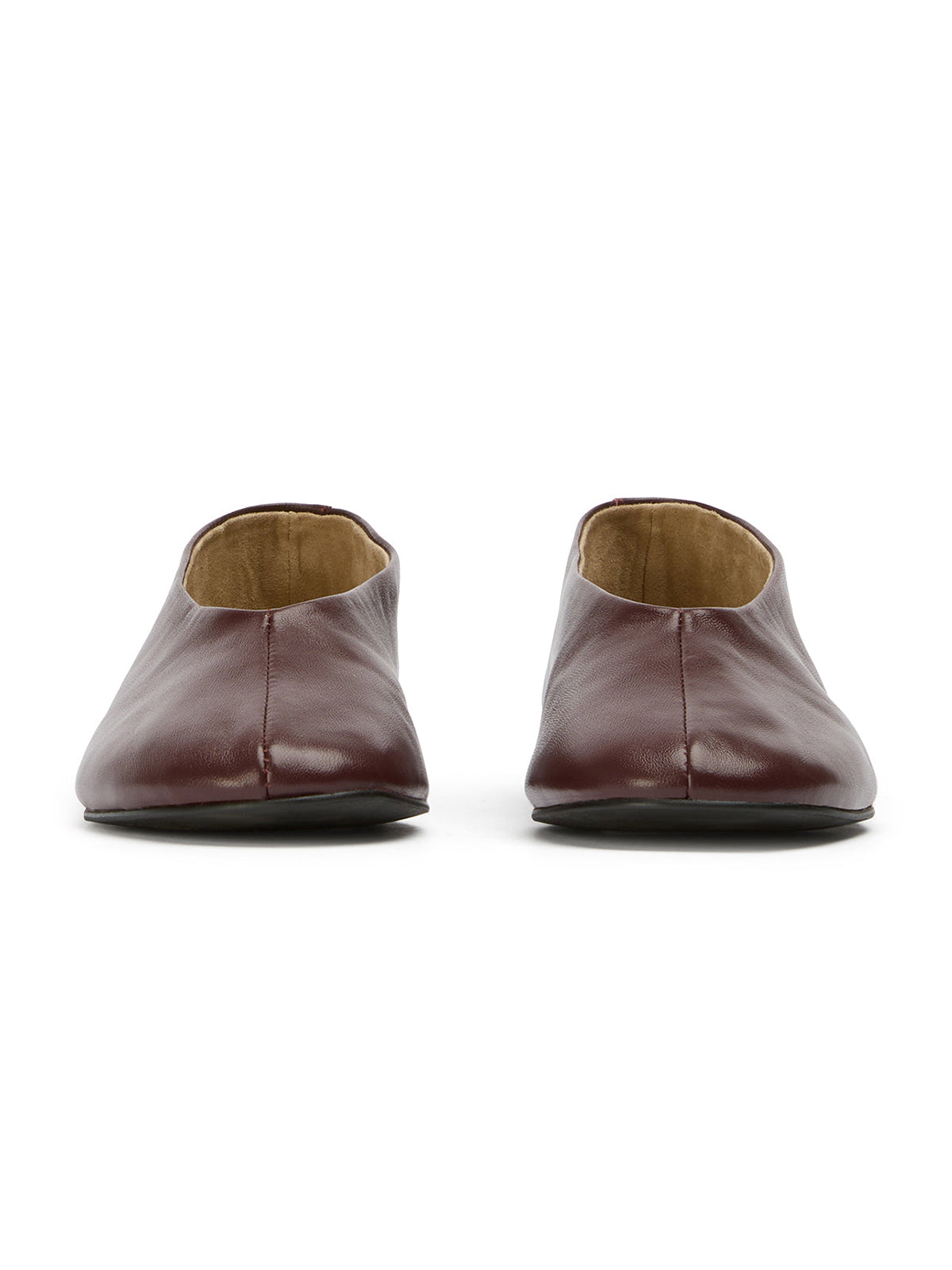 Round-Toe Chic Slip-On Ballet Simple Flats - Burgundy
