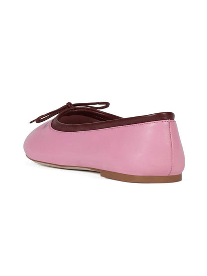 Chic Round-Toe Front Bow Slip-On Ballet Flats - Pink