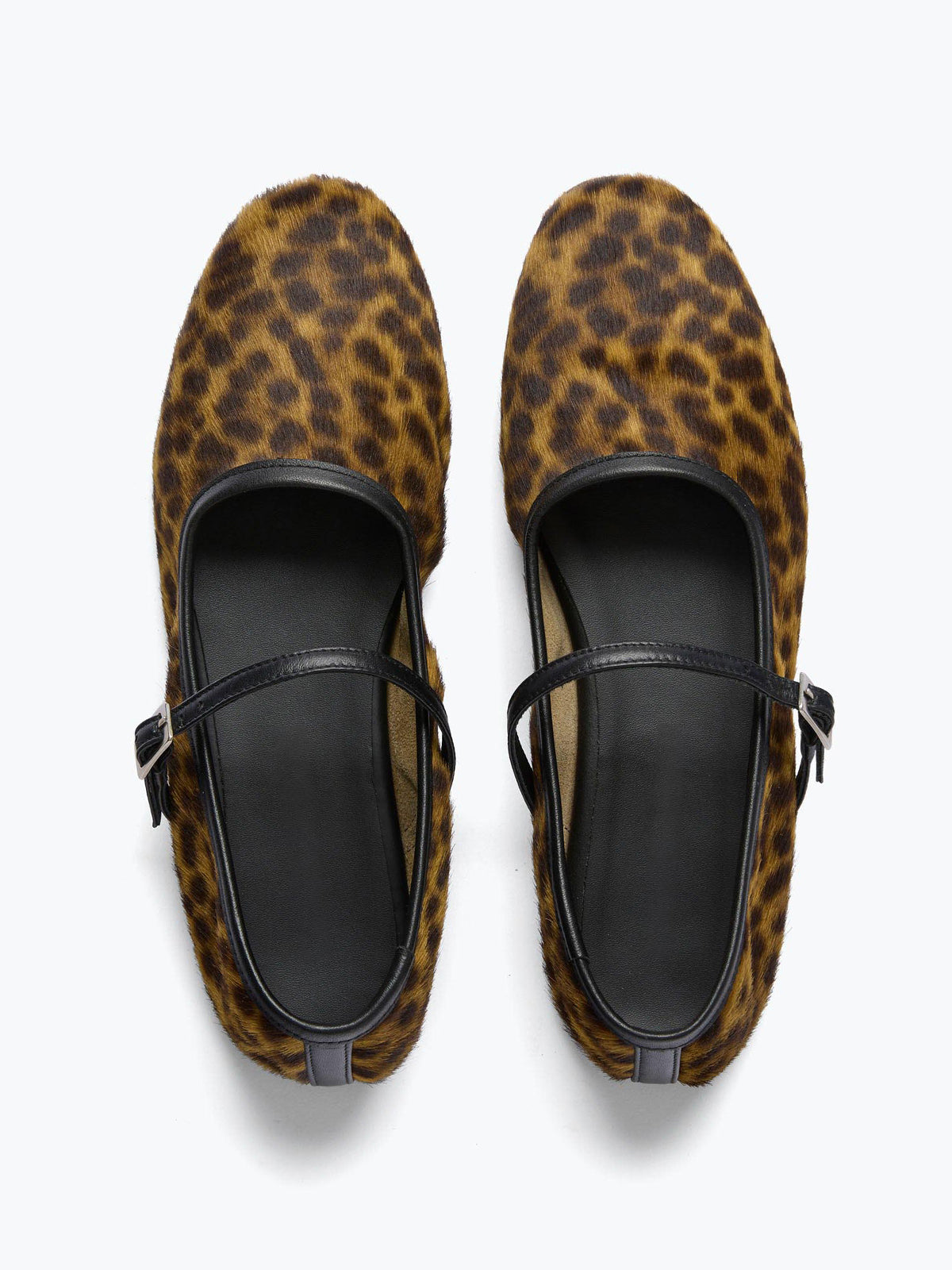 Chic Square-Toe Mary Jane Slip-On Ballet Flats - Leopard Pattern
