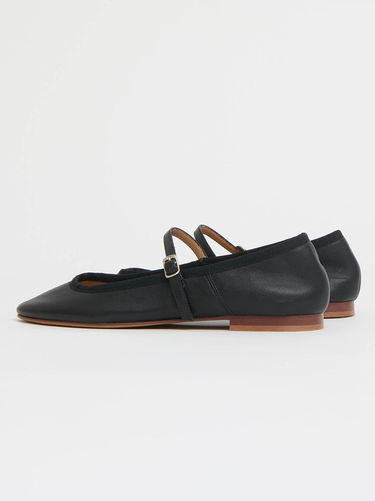 Black Round-Toe Mary Jane With Buckle Chic Ballet Flats
