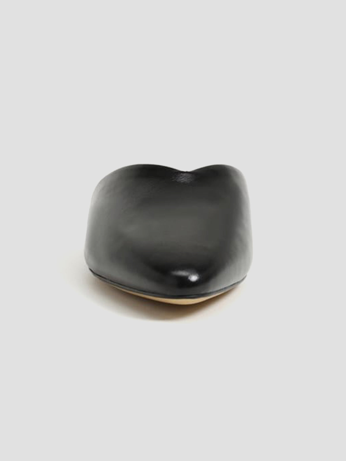 Black Almond-Toe Backless Simple Slip-On Flats