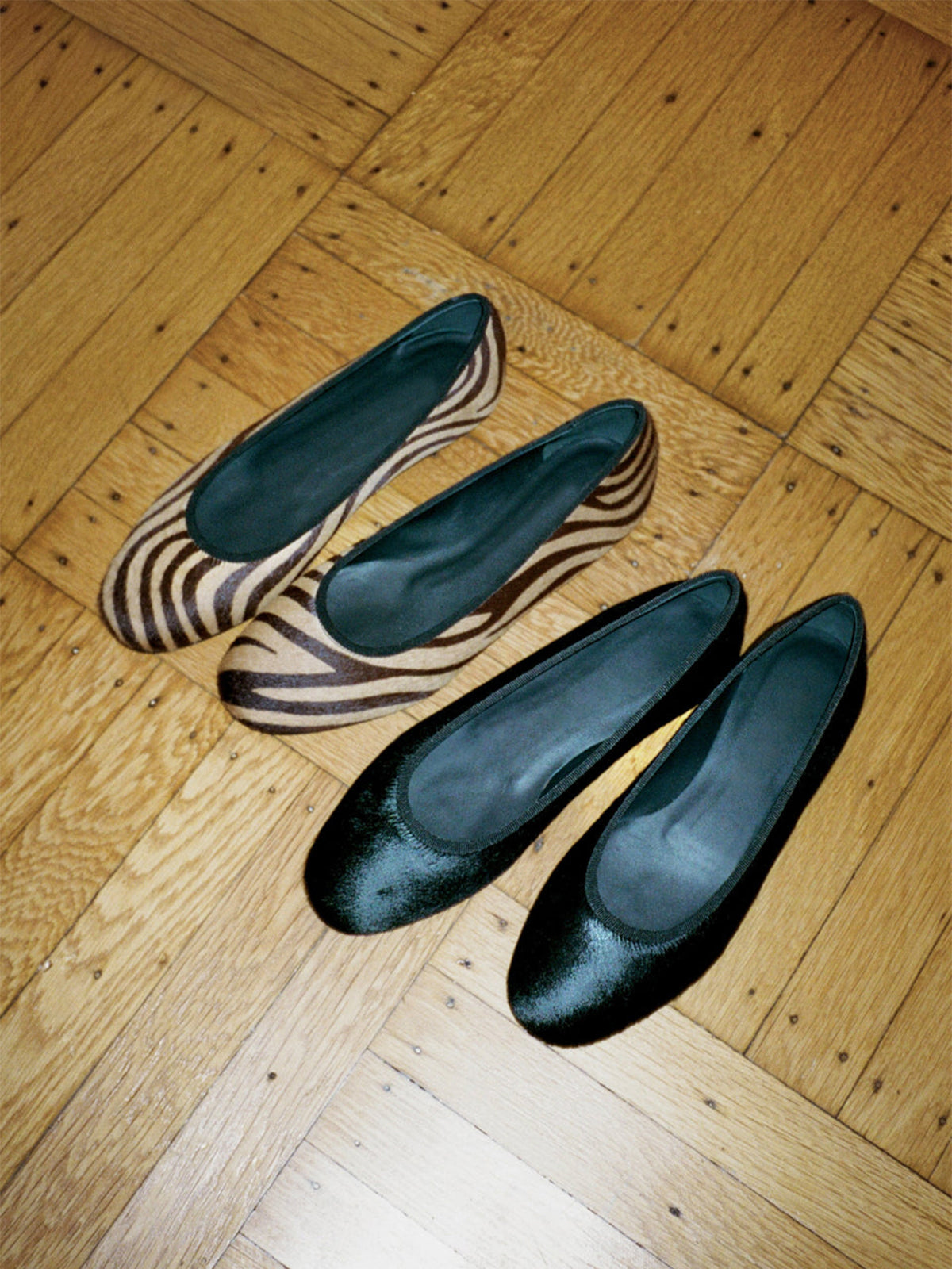 Slip-On Round-Toe Chic Simple Ballet Flats - Zebra Pattern