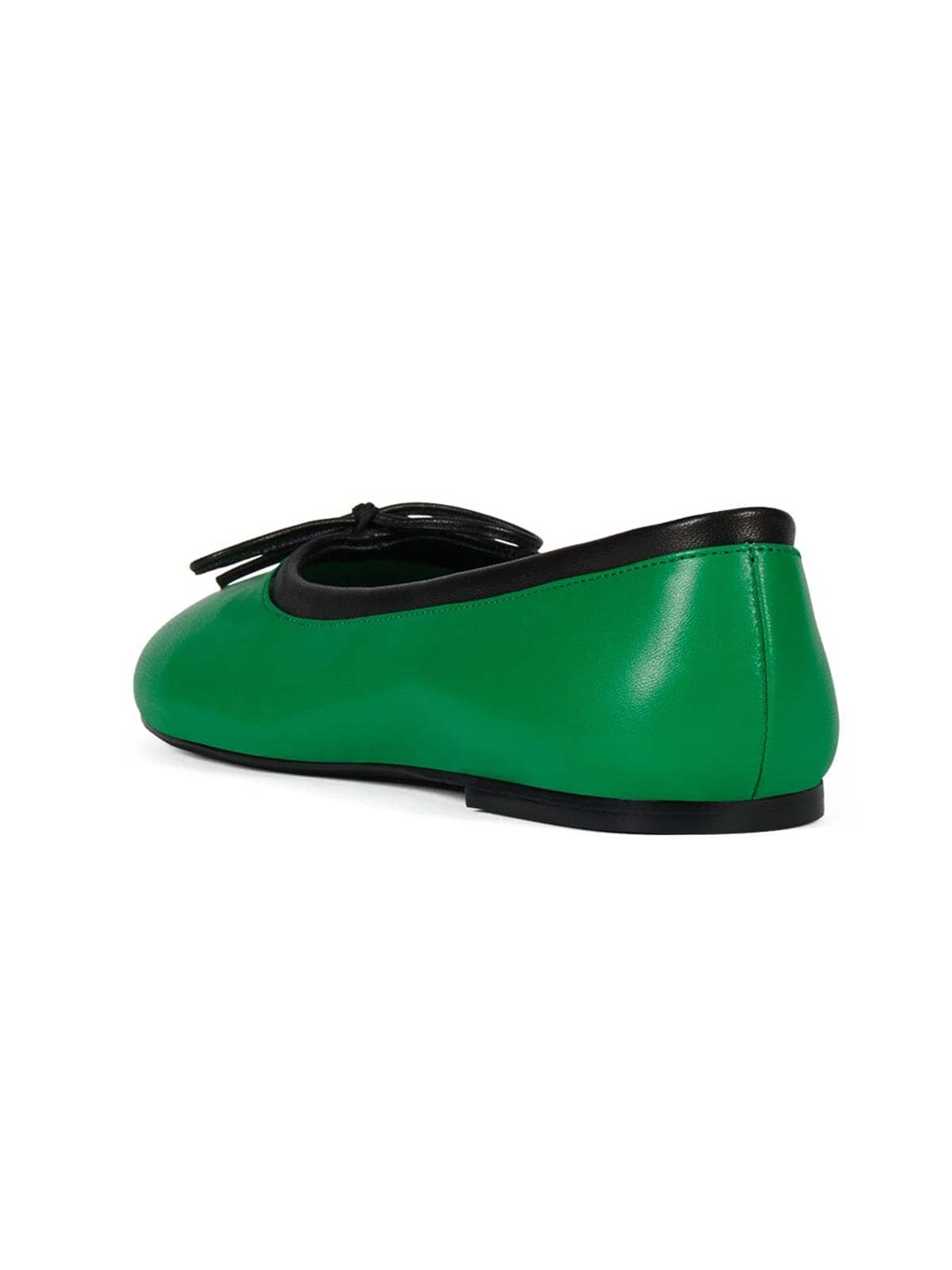 Chic Round-Toe Front Bow Slip-On Ballet Flats - Green