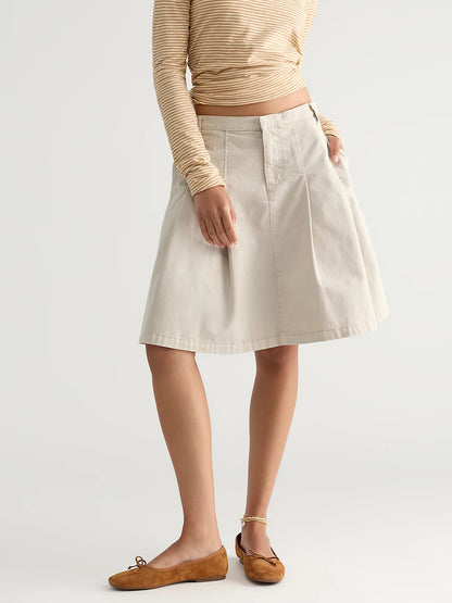 Chic Square-Toe Slip-On Front Bow Sleek Ballet Flats - Caramel Faux Suede