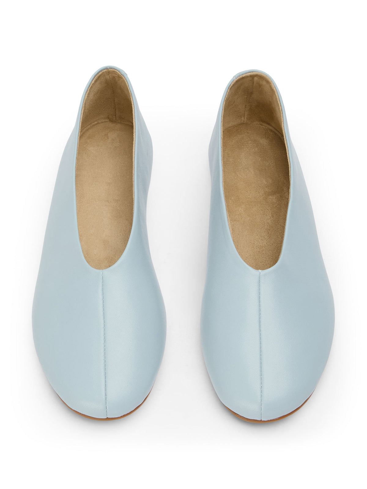 Round-Toe Chic Slip-On Ballet Simple Flats - Blue