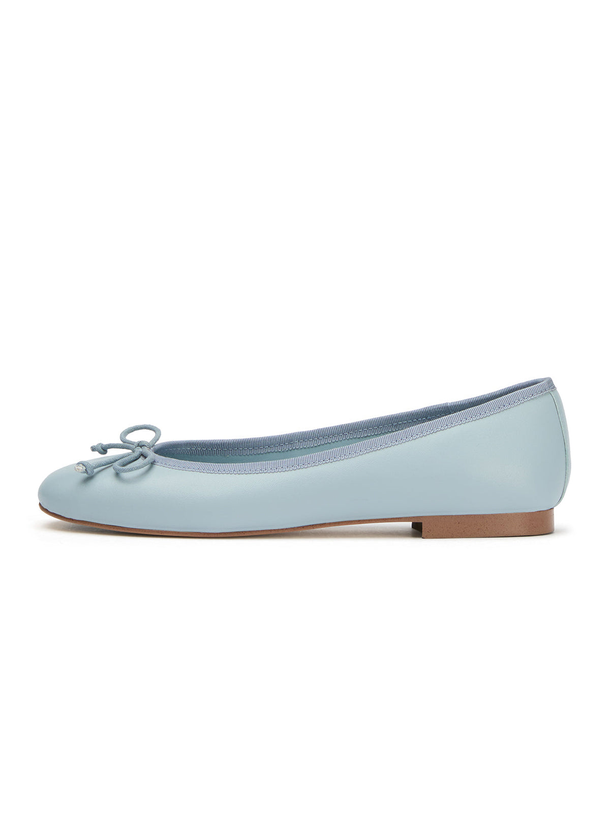 Round-Toe Chic Front Bow Slip-On Ballet Simple Flats - Sky Blue