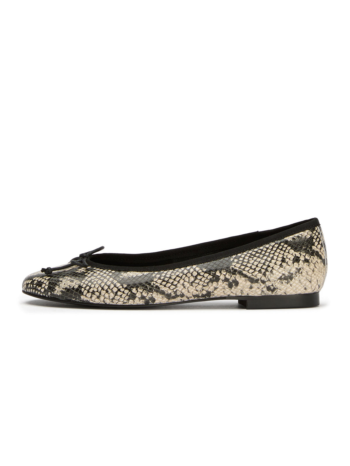 Round-Toe Chic Front Bow Slip-On Ballet Simple Flats - Snakeskin Pattern