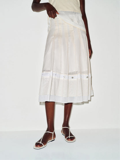White Square-Toe Back And Ankle Strap Flats Sandals