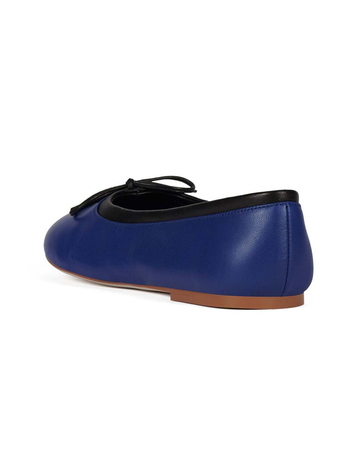 Chic Round-Toe Front Bow Slip-On Ballet Flats - Blue