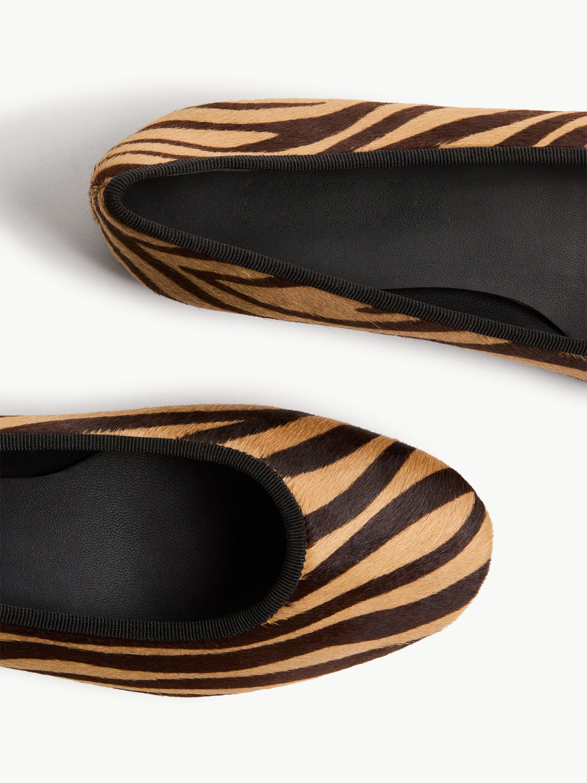 Slip-On Round-Toe Chic Simple Ballet Flats - Zebra Pattern